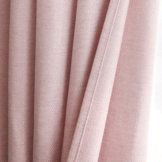Dekorativer Vorhang Rosa mit Rautenmuster