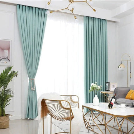 Lichtdämpfender Vorhang blickdicht in Türkis