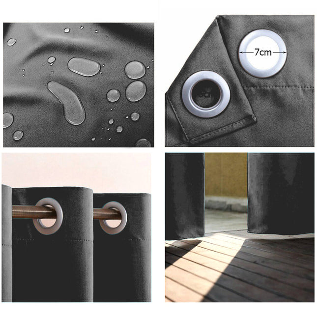 Wetterfester Terrassenvorhang blickdicht mit Ösen