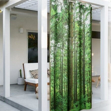 Outdoor Vorhang mit Wald Motiv Druck