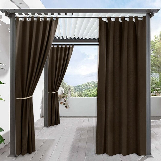 Pergola-Vorhang Papayier wetterfest mit Schlaufen