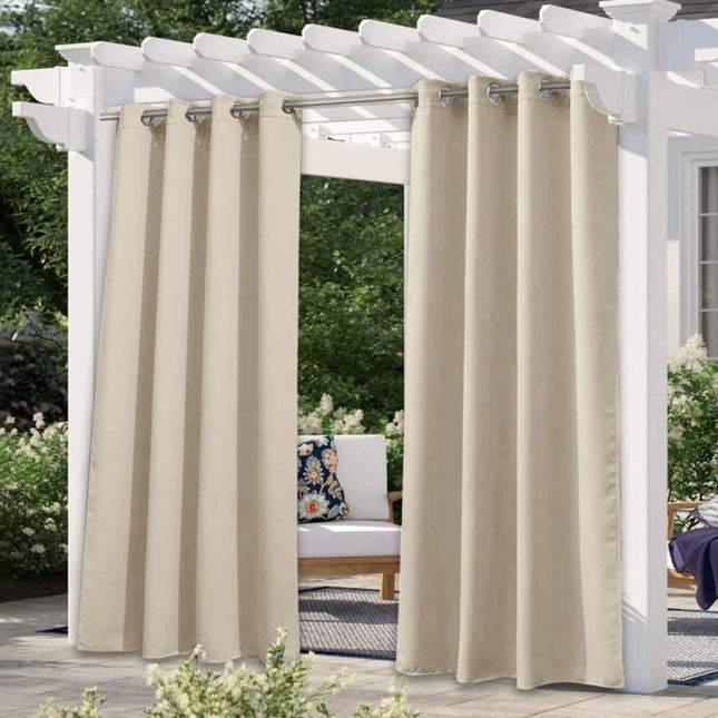 Wetterfester Pergola-Vorhang als Outdoor-Sichtschutz