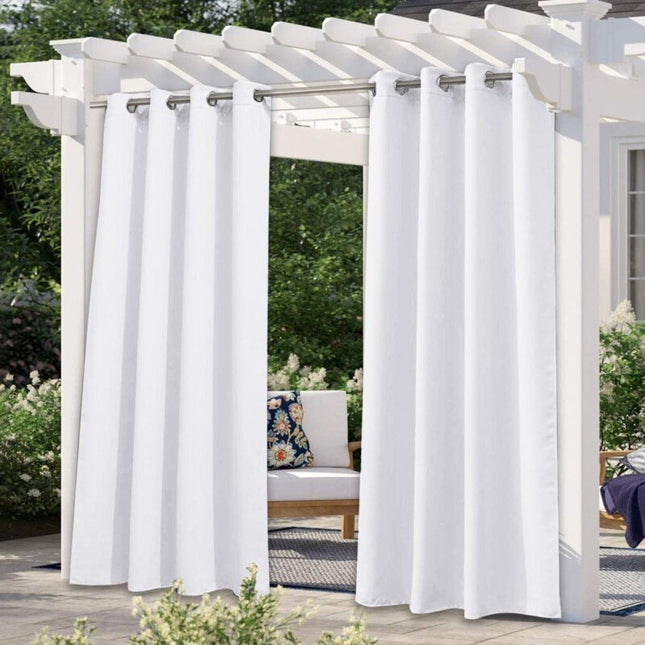 Weißer Outdoor-Vorhang Logan für Terrasse