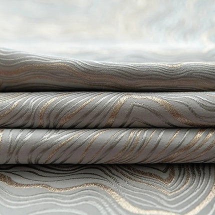 Verdunkelungsvorhang Silber mit abstraktem Muster