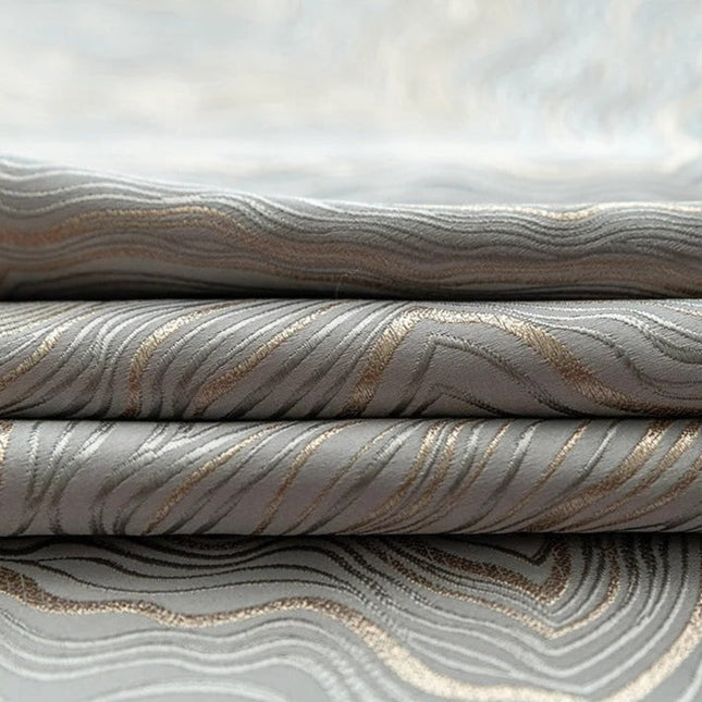 Verdunkelungsvorhang Silber mit abstraktem Muster