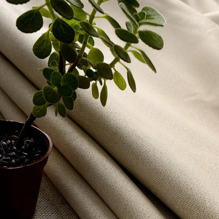 Einfarbiger Verdunkelungsvorhang Thermo in Beige