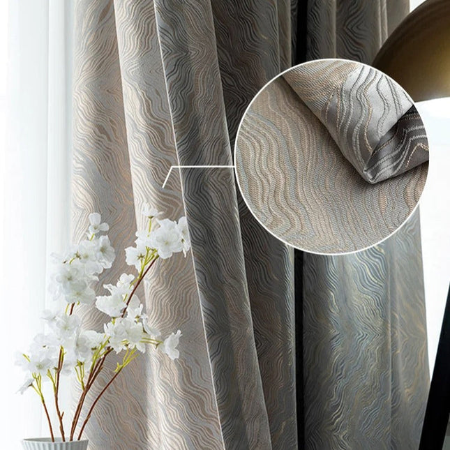 Verdunkelungsvorhang Silber mit abstraktem Muster