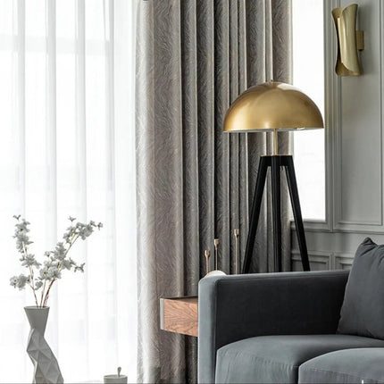 Verdunkelungsvorhang Silber mit abstraktem Muster