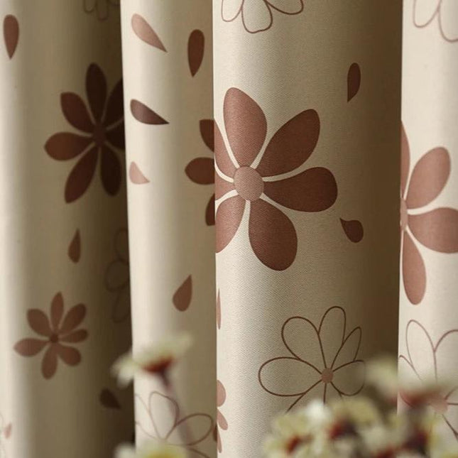 Moderner Verdunkelungsvorhang mit Blumen-Design