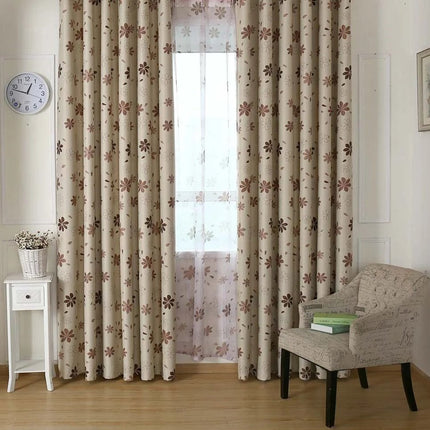 Moderner Verdunkelungsvorhang mit Blumen-Design