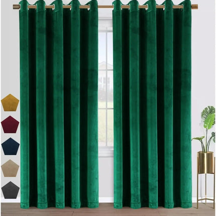Samt Verdunkelungsvorhang in Smaragdgrün