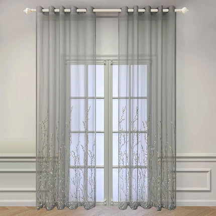 Gardine bestickt mit Zweigen Muster