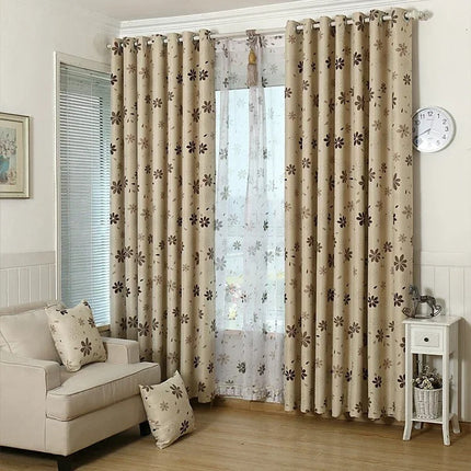 Moderner Verdunkelungsvorhang mit Blumen-Design