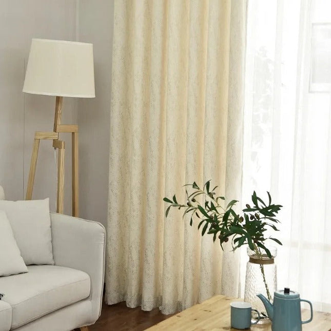 Strukturierter Vorhang in melierter Optik