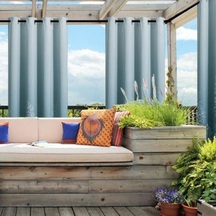 Outdoor Vorhang Grün mit Farbverlauf