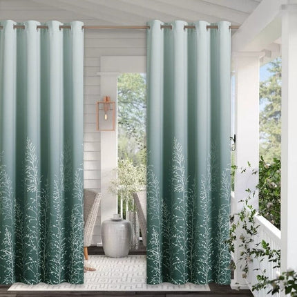 Outdoor Vorhang Grün mit Farbverlauf