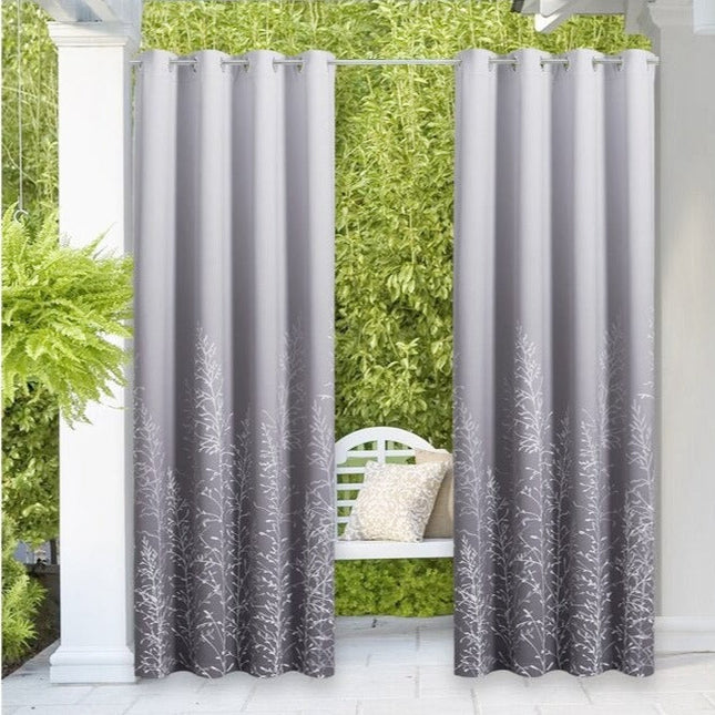 Grauer Outdoor Vorhang für Terrasse Balkon