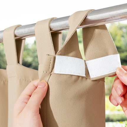 Blickdichter Terrassenvorhang mit Schlaufen