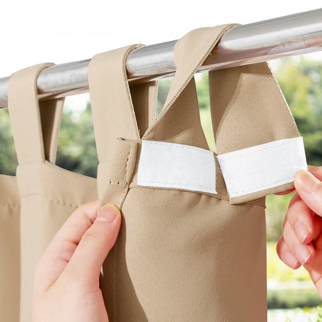 Blickdichter Terrassenvorhang mit Schlaufen