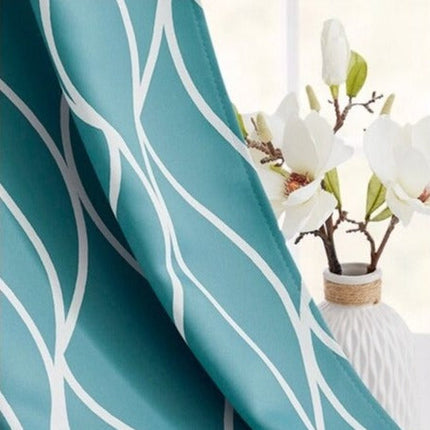 Outdoor-Vorhang Ferala mit modernem Wellenmuster