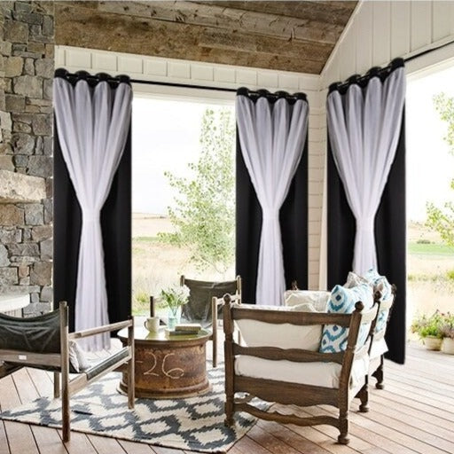 Wetterfester Outdoor Vorhang für Balkon