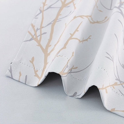 Blickdichter Außenvorhang mit Äste-Motiv