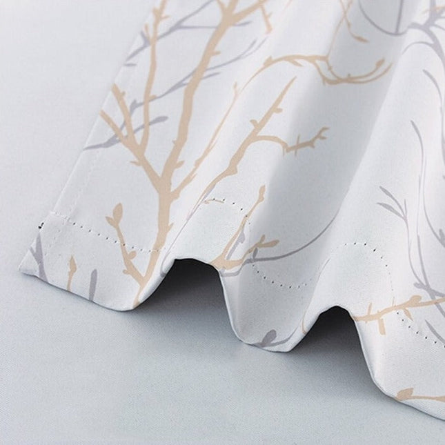 Blickdichter Außenvorhang mit Äste-Motiv