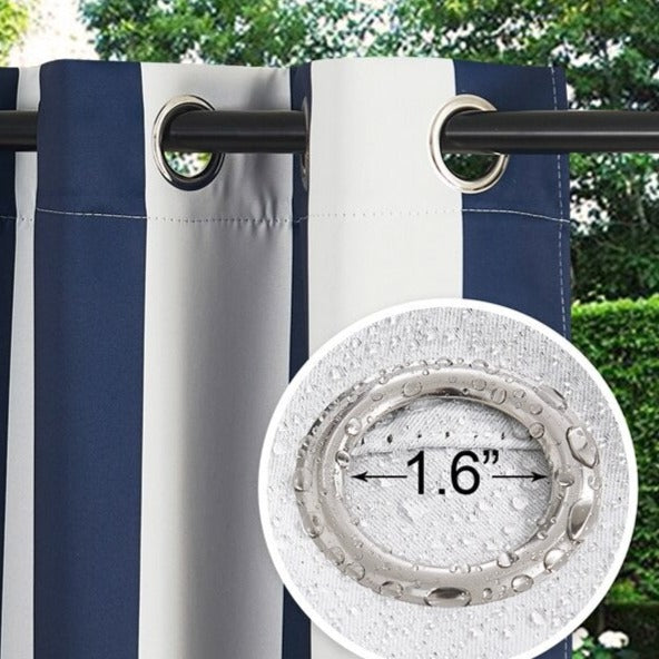 Gestreifter Outdoor Vorhang für Balkon