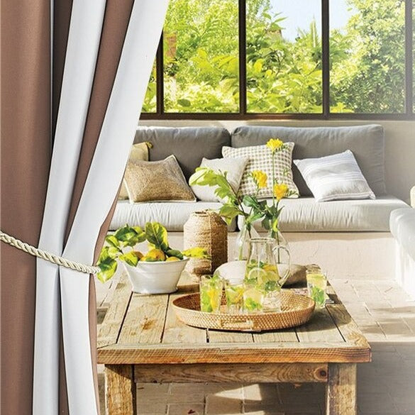 Gestreifter Outdoor Vorhang für Balkon