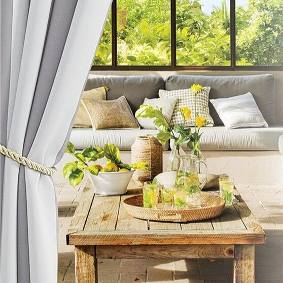 Gestreifter Outdoor Vorhang für Balkon