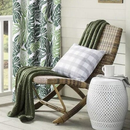 Outdoor Vorhang mit tropischem Dschungelmuster