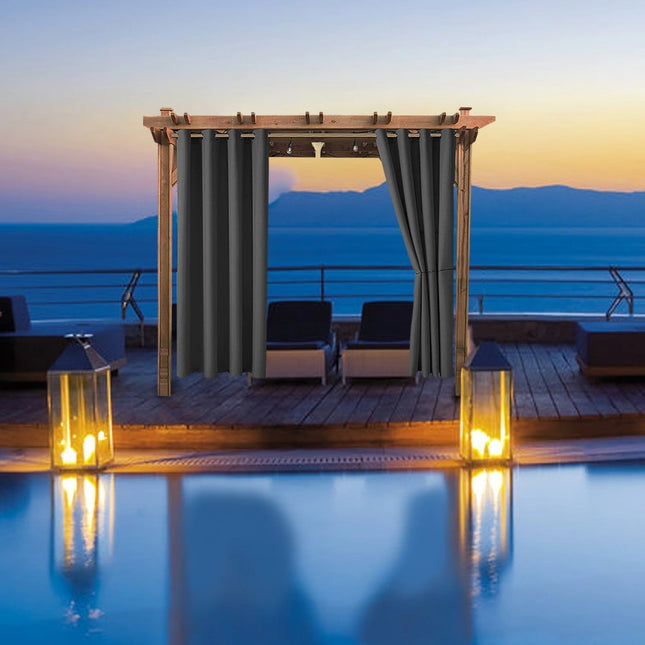 Wetterfester Terrassenvorhang blickdicht mit Ösen