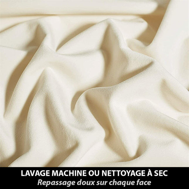 Isoliervorhang Luxury Samt in Elfenbein