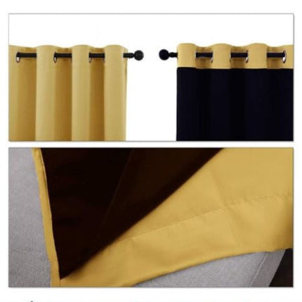 Thermo Verdunkelungsvorhang in Senfgelb