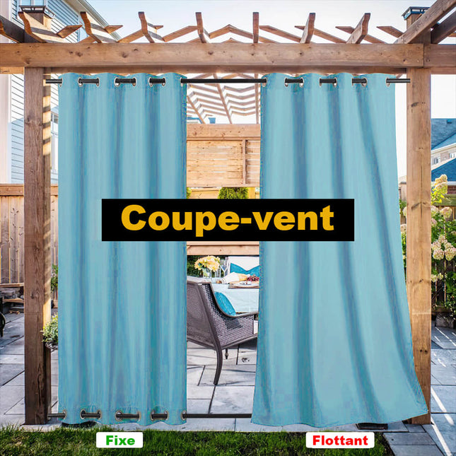 Outdoor Ösenvorhang Poncirier für Balkon