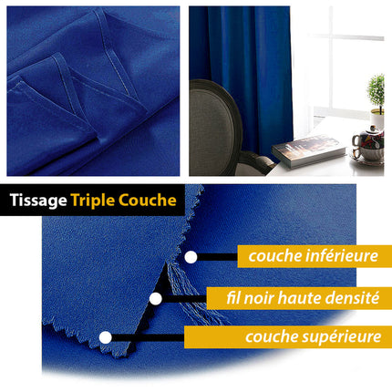 Verdunkelungsvorhang mit Ösen in Marineblau