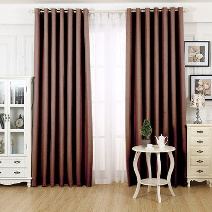 Verdunkelungsvorhang Kaffeebraun blickdicht mit Ösen