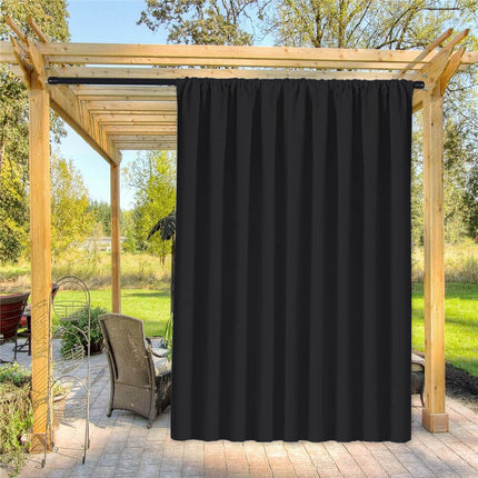 Outdoor-Vorhang Odaki Schwarz wasserabweisend