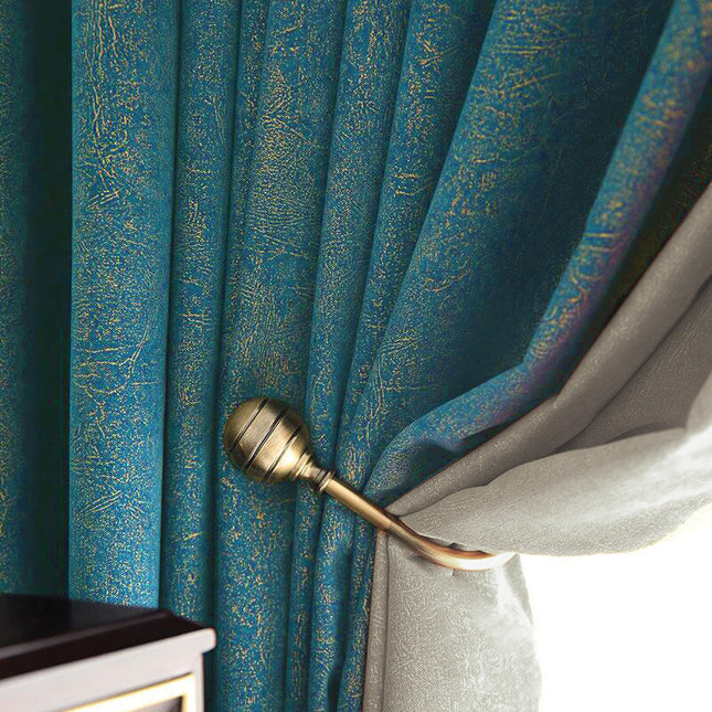 Schimmernder Verdunkelungsvorhang in Petrol