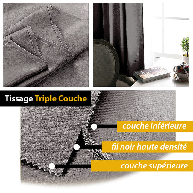 Verdunkelungsvorhang blickdicht in Dunkelgrau