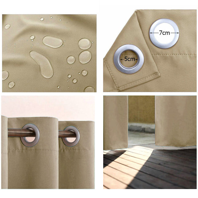 Outdoor Vorhang Beige für Wintergarten