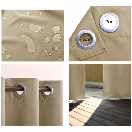 Outdoor Vorhang Beige für Wintergarten