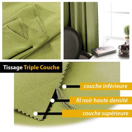 Blickdichter Verdunkelungsvorhang in Hellgrün