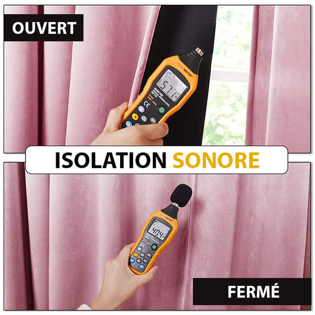 Rosa Samt Verdunkelungsvorhang mit Ösen