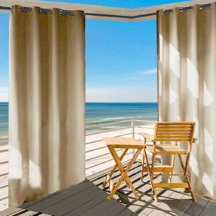 Wasserabweisender Outdoor-Vorhang mit Metallösen