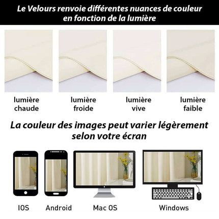 Isoliervorhang Luxury Samt in Elfenbein