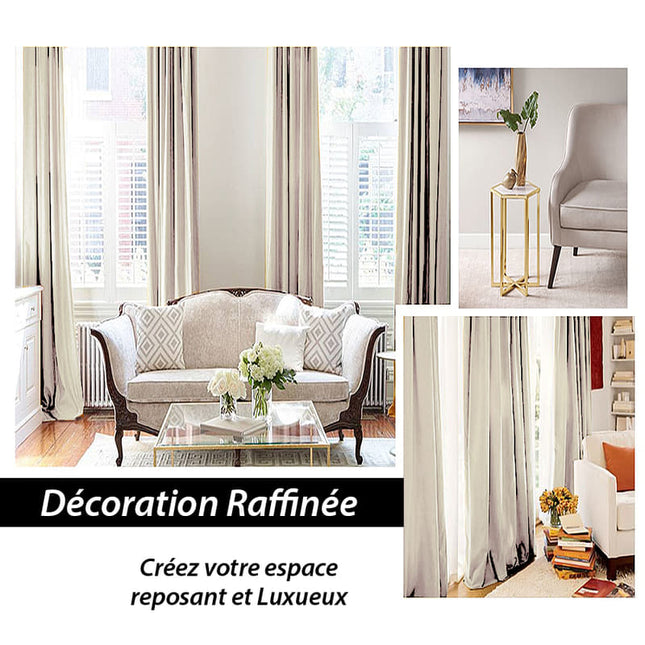 Isoliervorhang Luxury Samt in Elfenbein