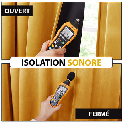 Samt Verdunkelungsvorhang in Senfgelb