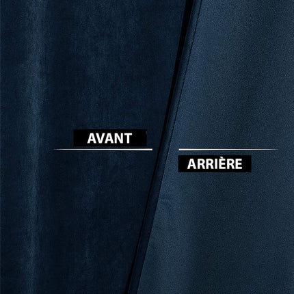 Eleganter Samtvorhang Nachtblau für Wohnzimmer