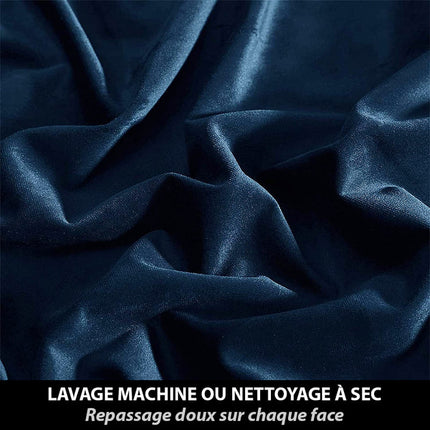 Eleganter Samtvorhang Nachtblau für Wohnzimmer